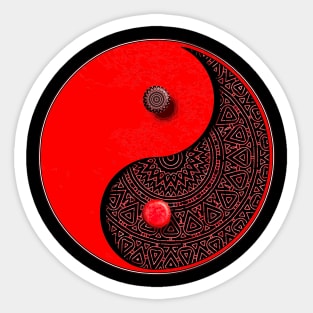 Pattern Ying And Yang Sticker